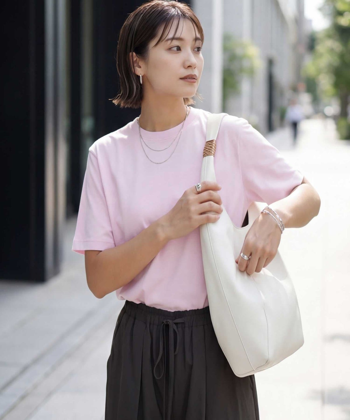 着用イメージ 163cm ピンク