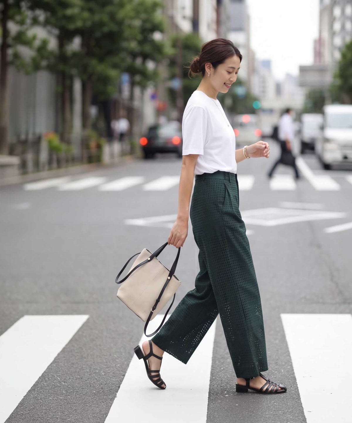 着用イメージ 163cm ホワイト