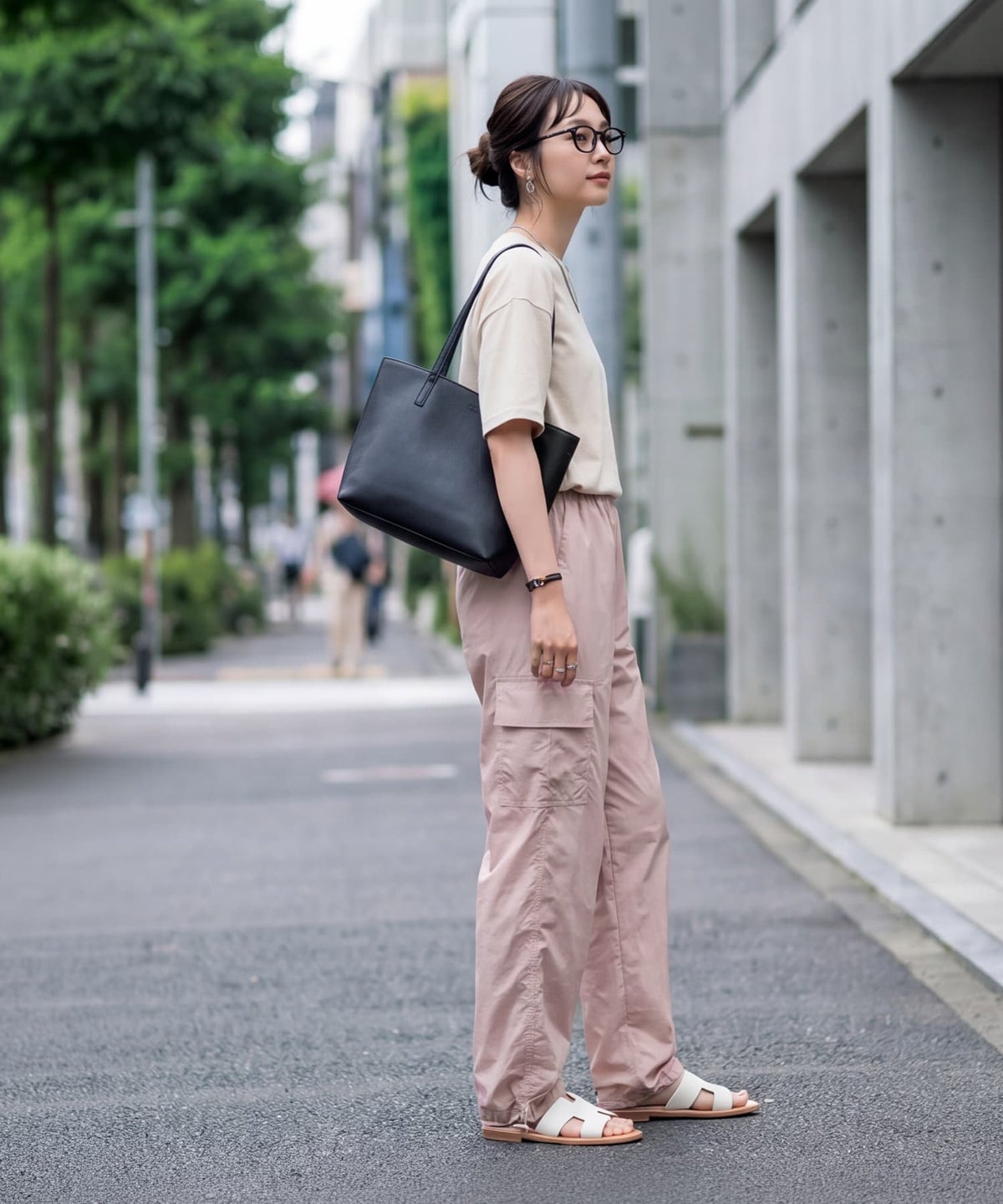 着用イメージ 163cm ピンク