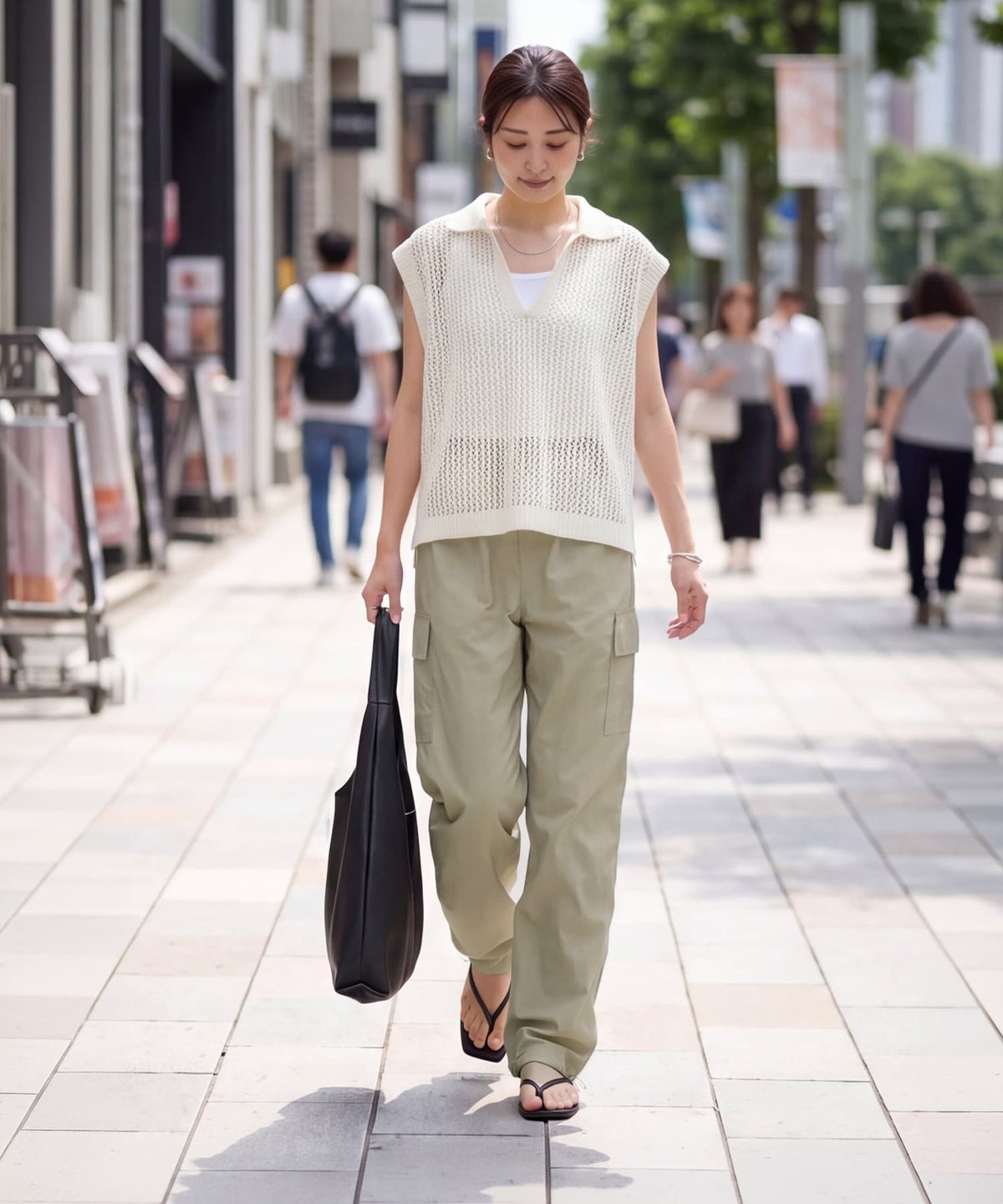 着用イメージ 163cm サンドベージュ