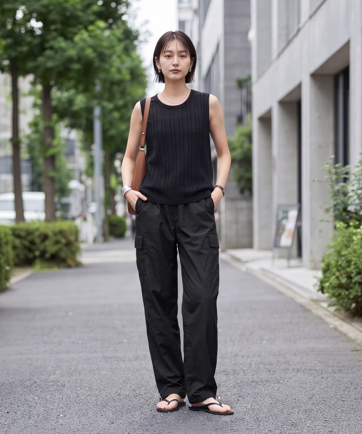 着用イメージ 163cm ブラック