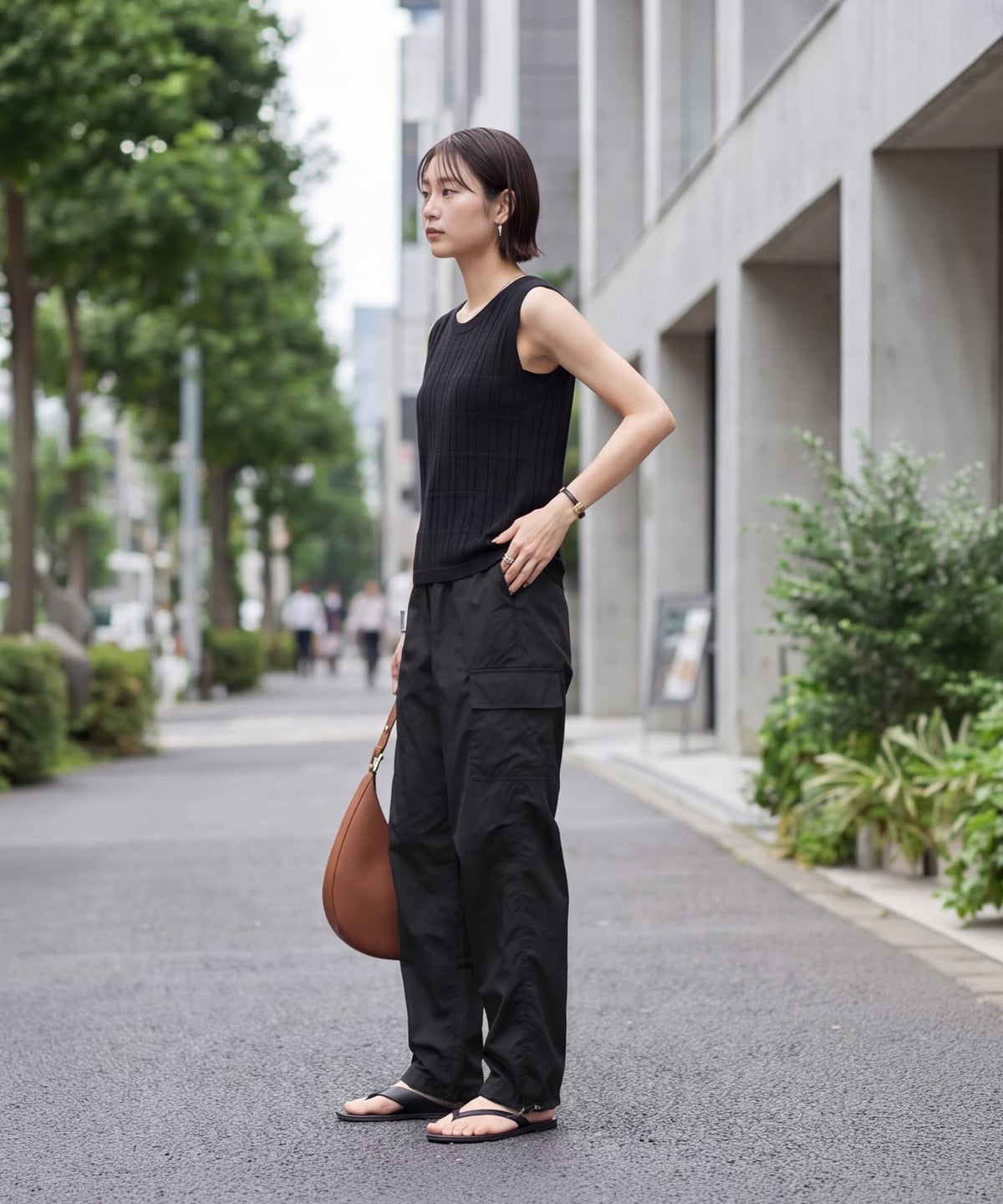 着用イメージ 163cm ブラック