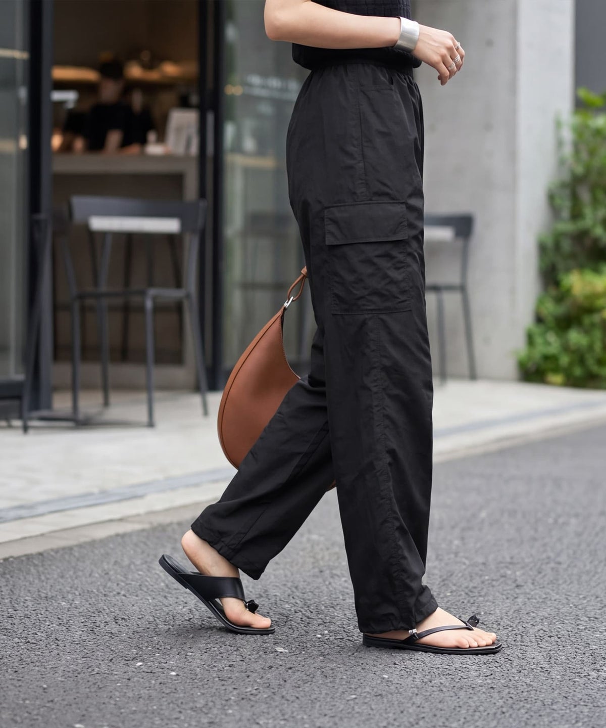 着用イメージ 163cm ブラック