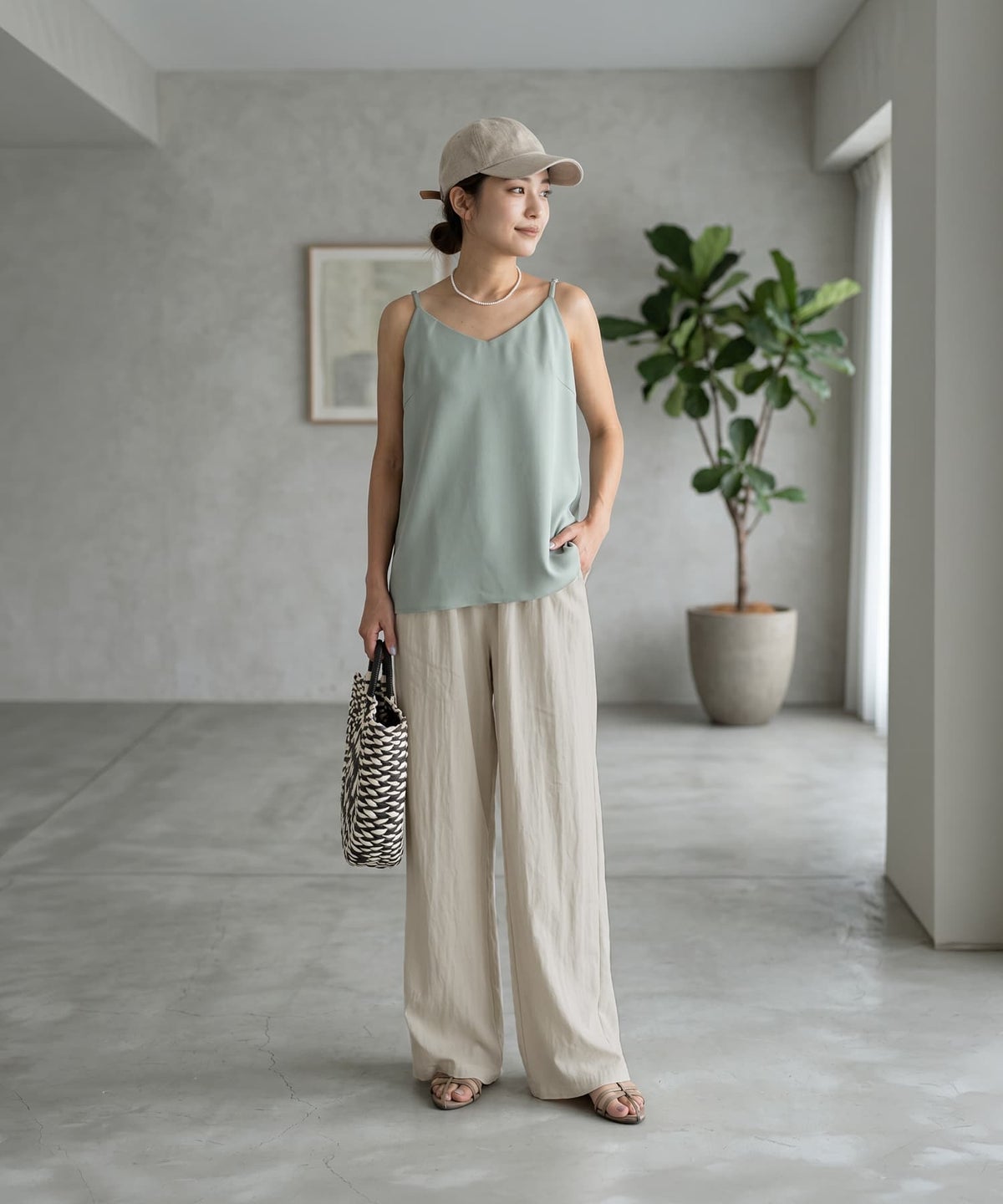 着用イメージ 163cm 着用サイズ F ナチュラル