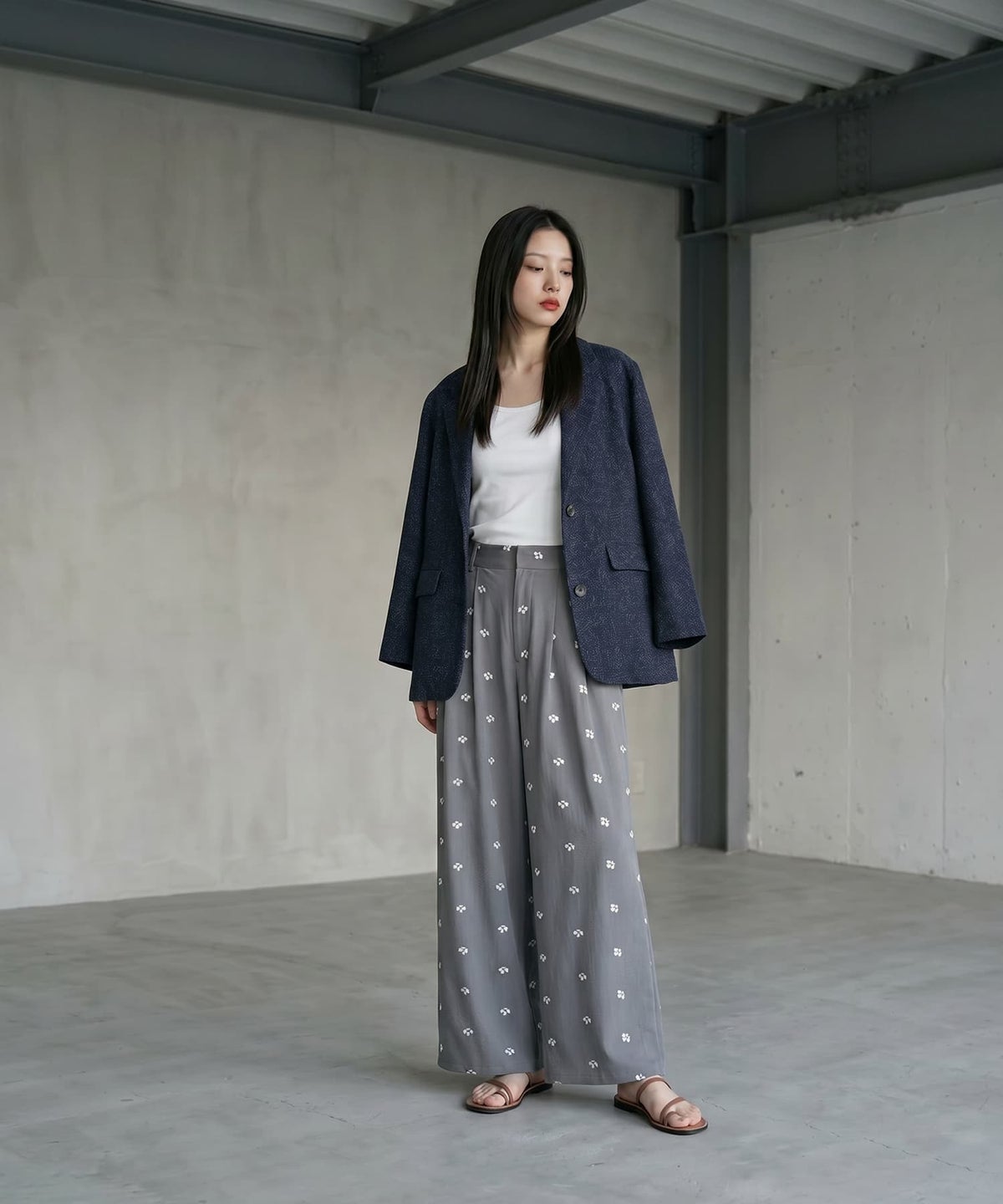 着用イメージ 165cm ネイビー