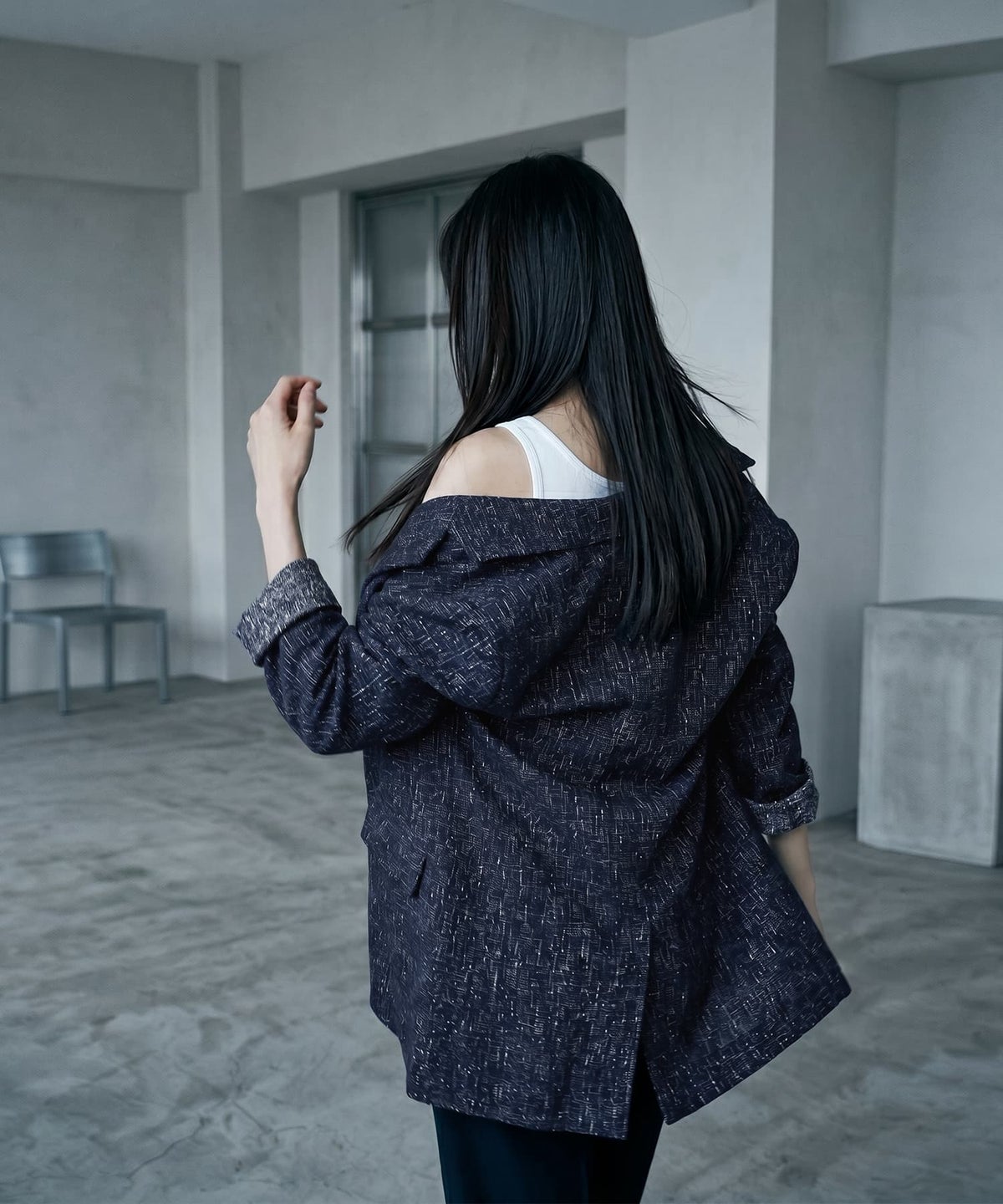 着用イメージ 165cm ネイビー