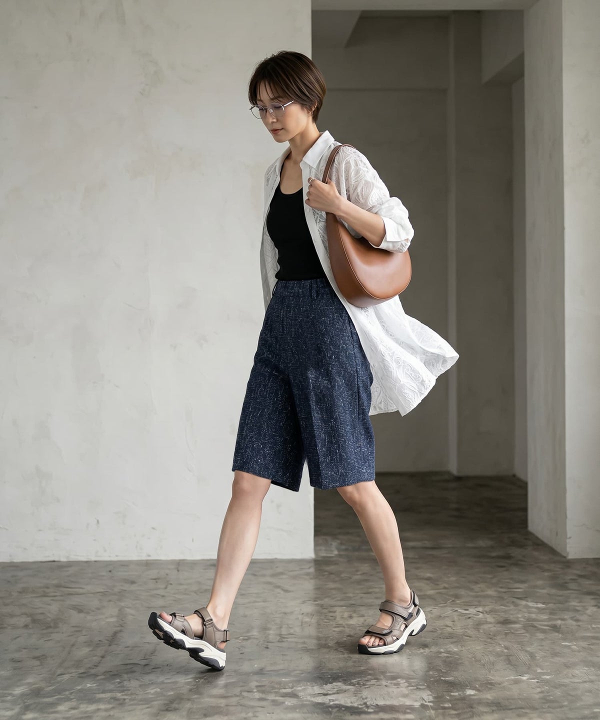 着用イメージ 170cm ネイビー