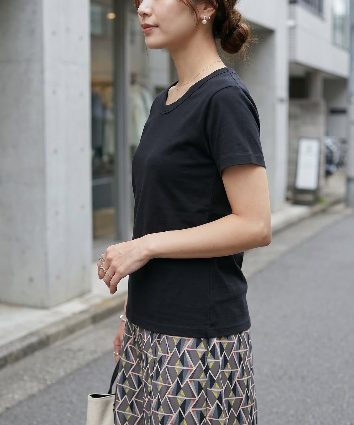 着用イメージ 163cm ブラック