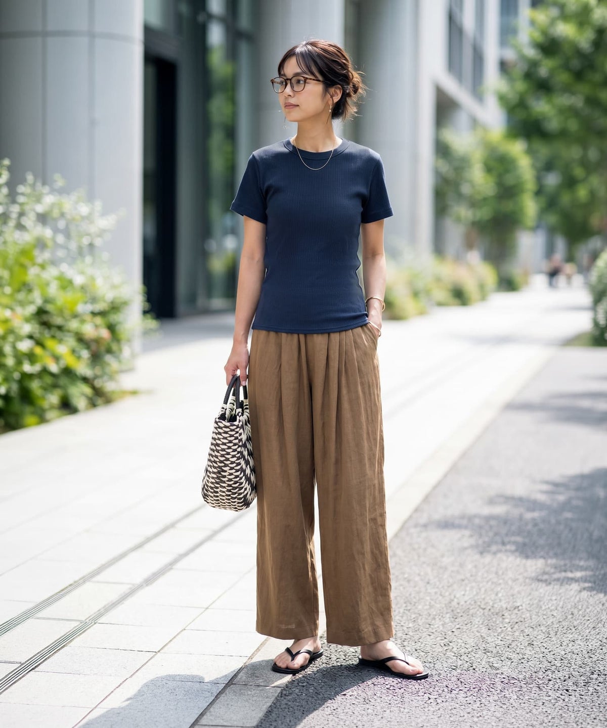 着用イメージ 163cm ネイビー