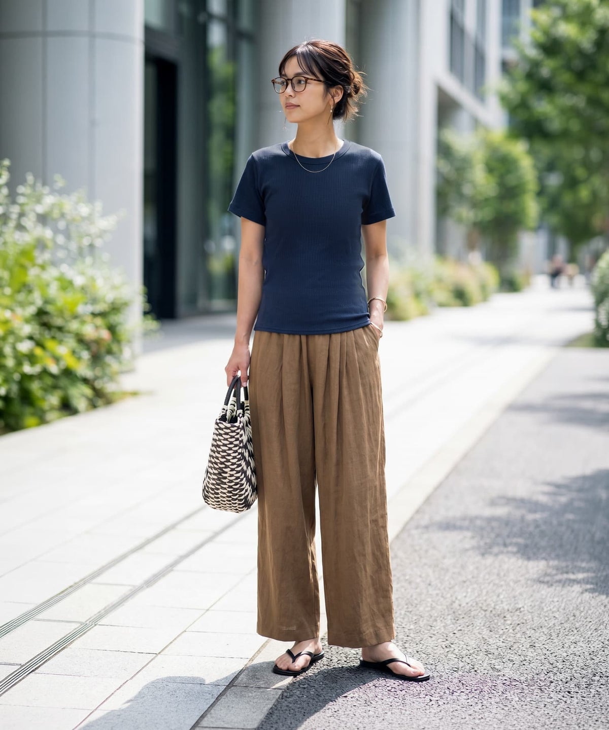 着用イメージ 163cm ネイビー