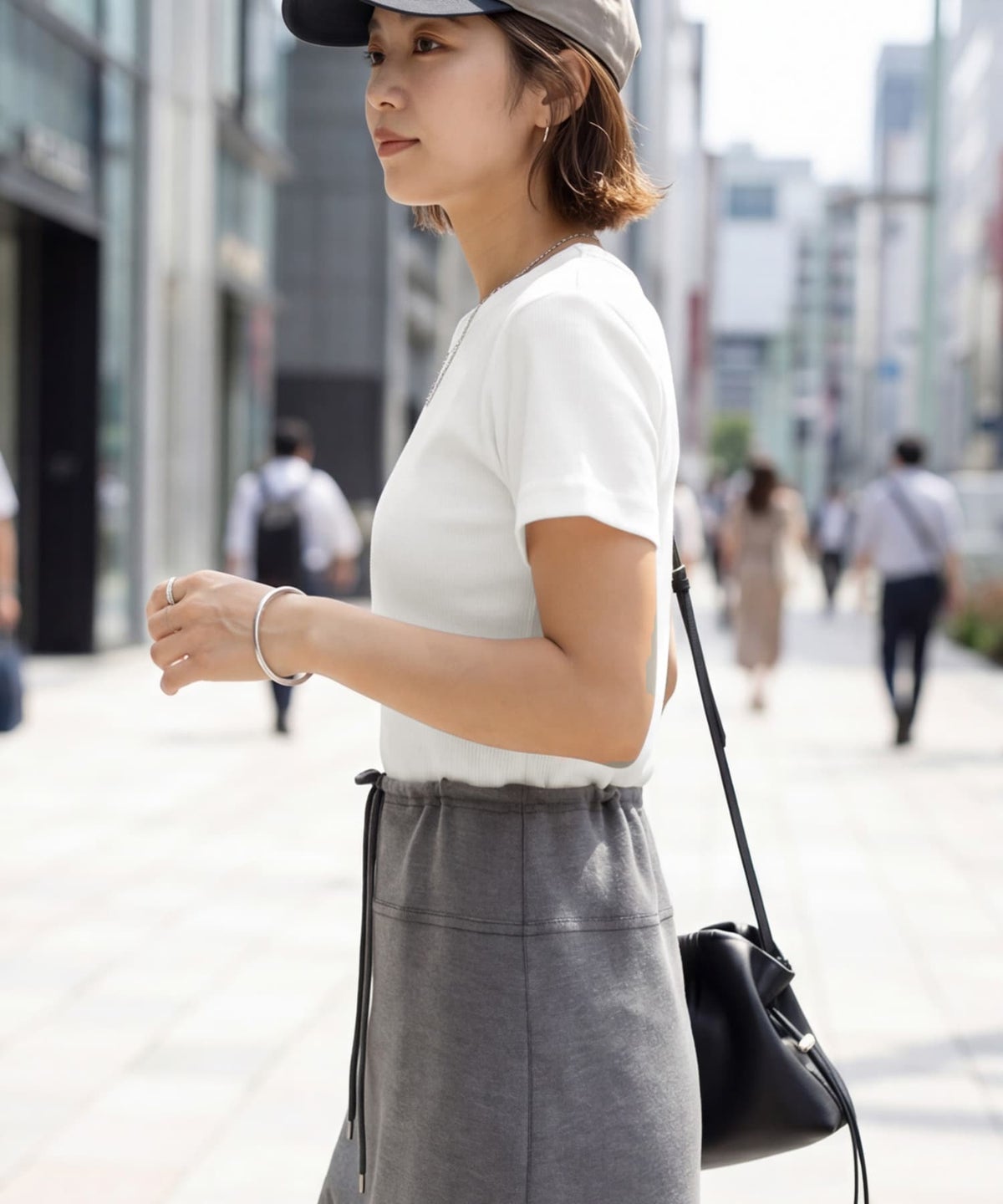 着用イメージ 163cm ホワイト