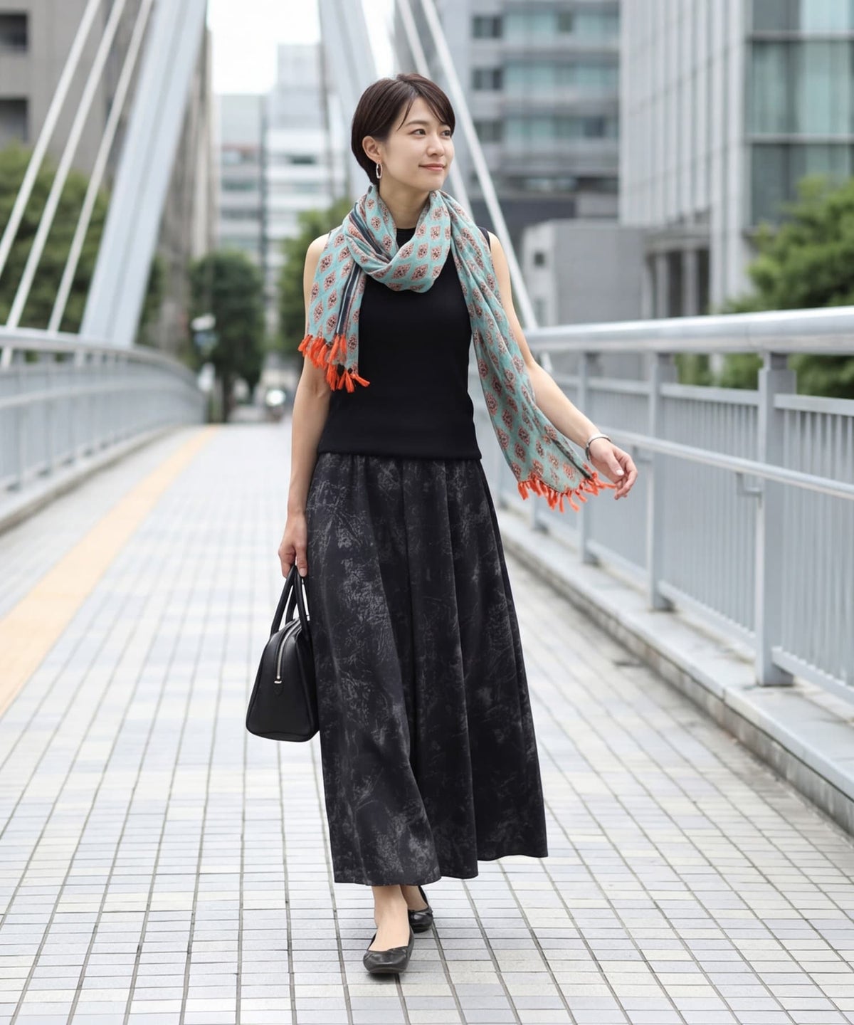 着用イメージ 163cm ライトブルー