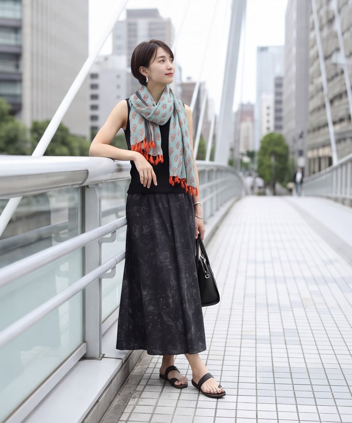 着用イメージ 163cm ライトブルー