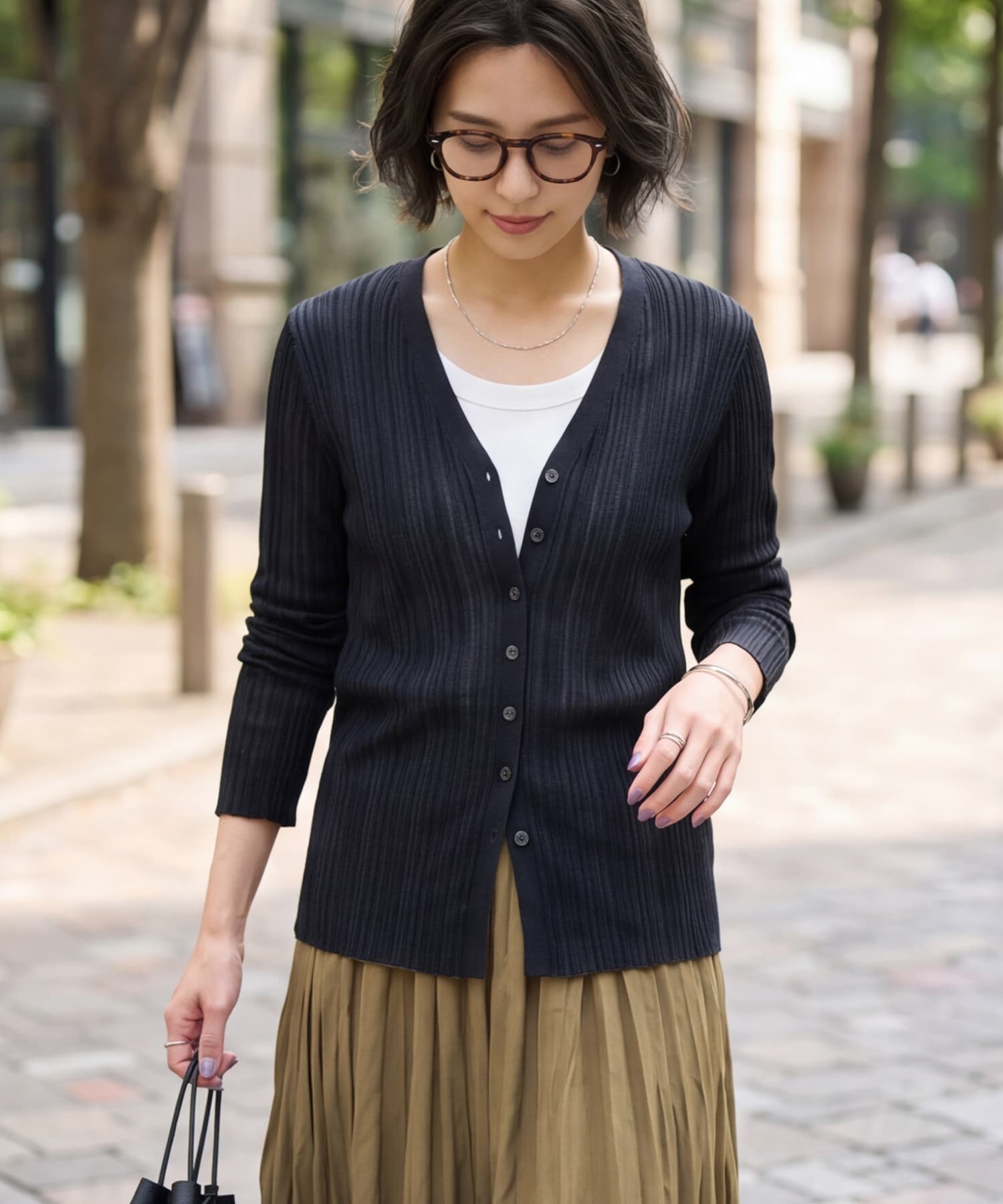 ＊na＊ STYLEDELI スクエアネックニットトップス&amp;カーディガン スクエアネックニットトップス[tu1526] | レディースファッション通販