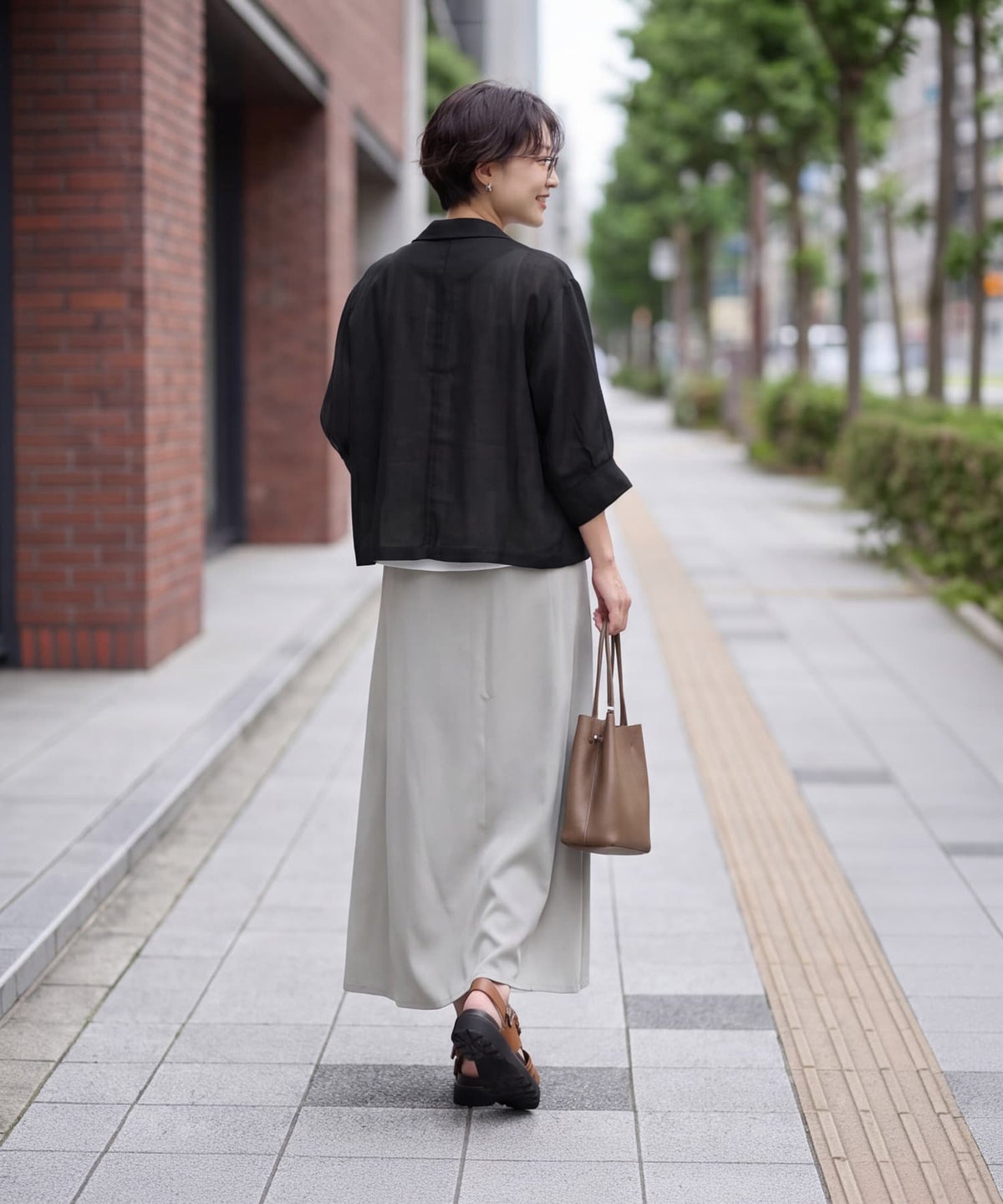 着用イメージ 163cm ブラック
