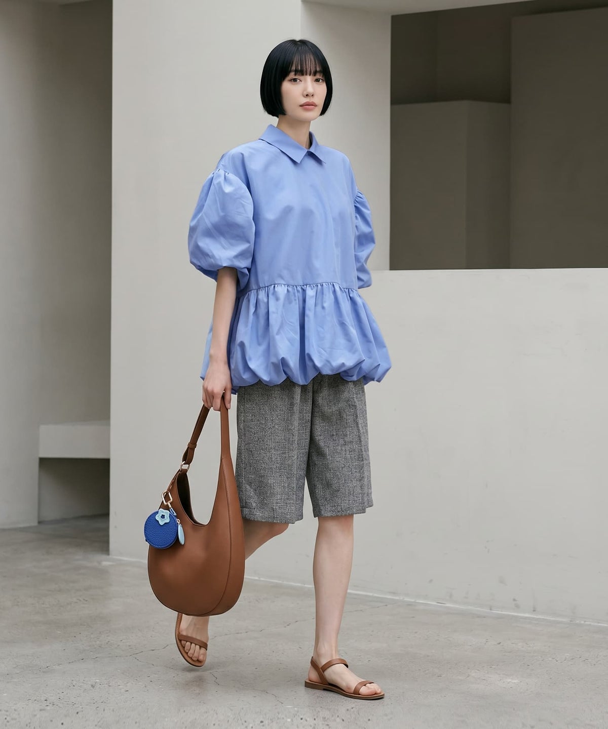 着用イメージ 170cm ブルー