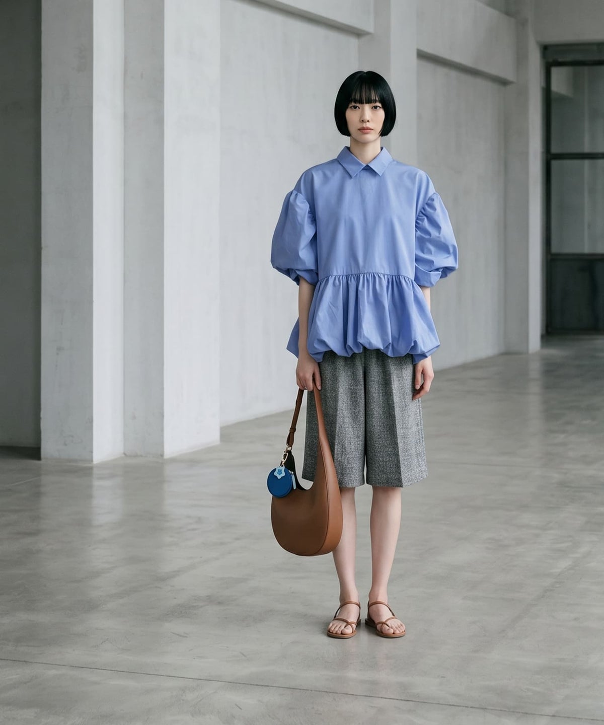 着用イメージ 170cm ブルー