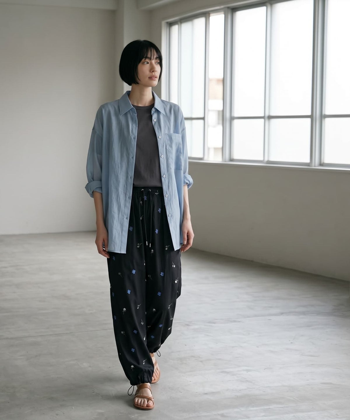 着用イメージ 170cm ブルー