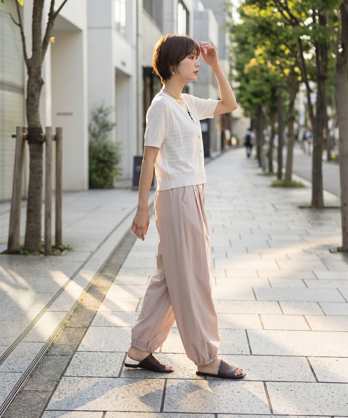 着用イメージ 163cm ホワイト
