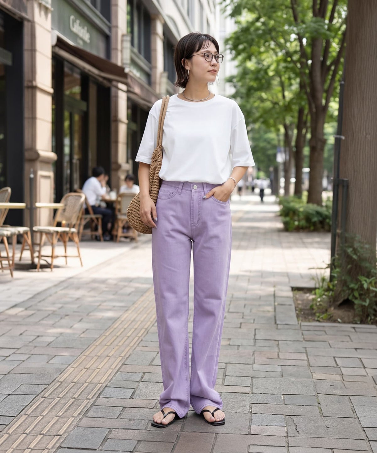 着用イメージ 163cm パープル S