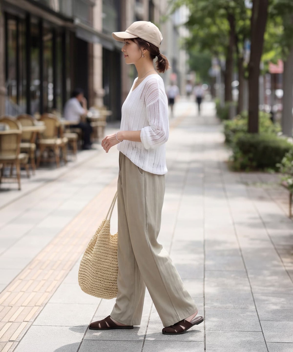 着用イメージ 163cm ホワイト