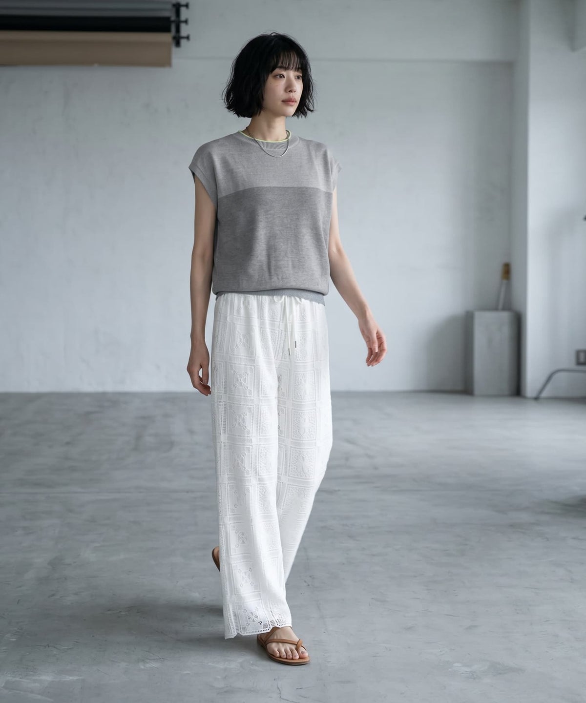 着用イメージ 165cm オフホワイト