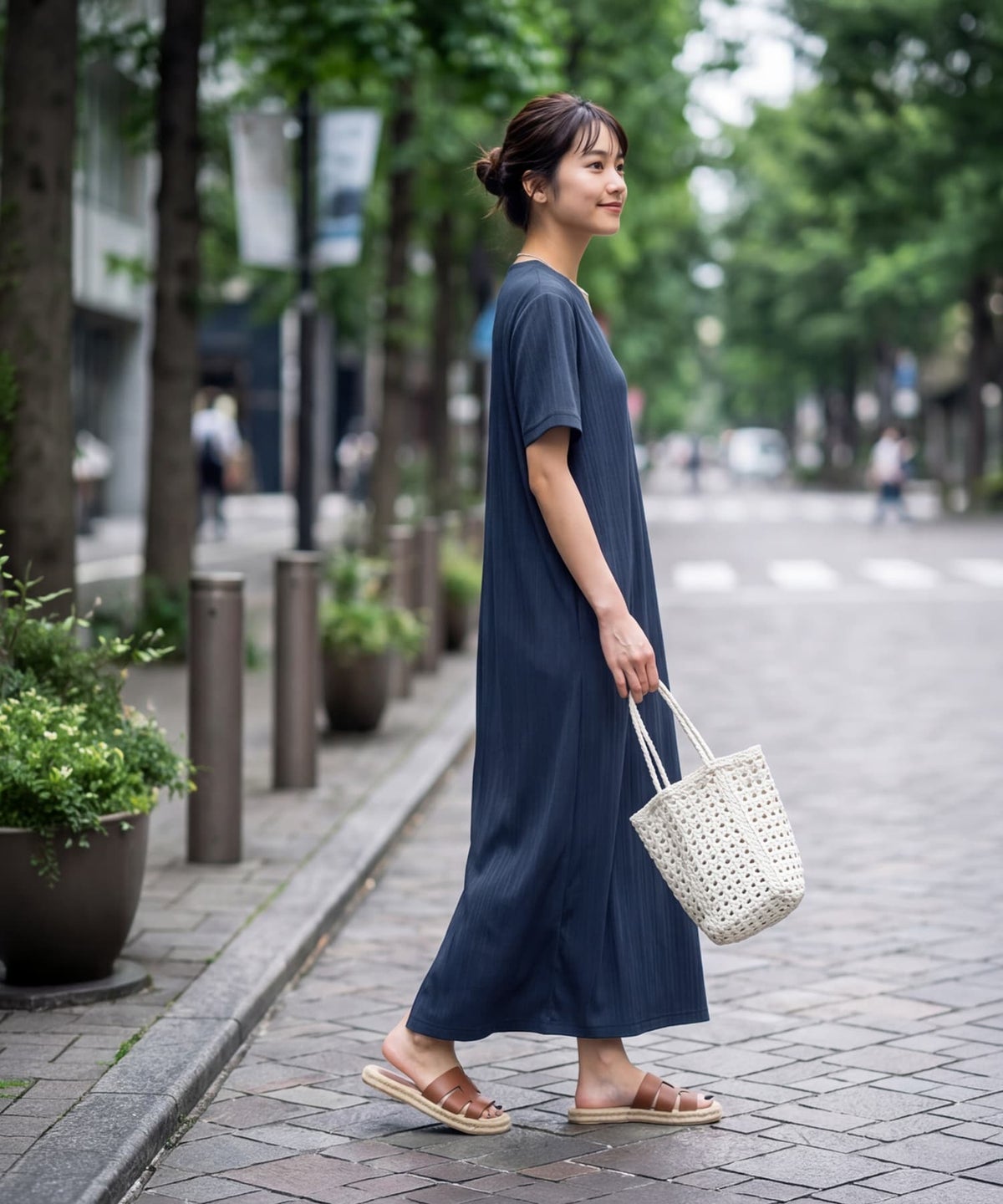 着用イメージ 163cm ダークブルー 02