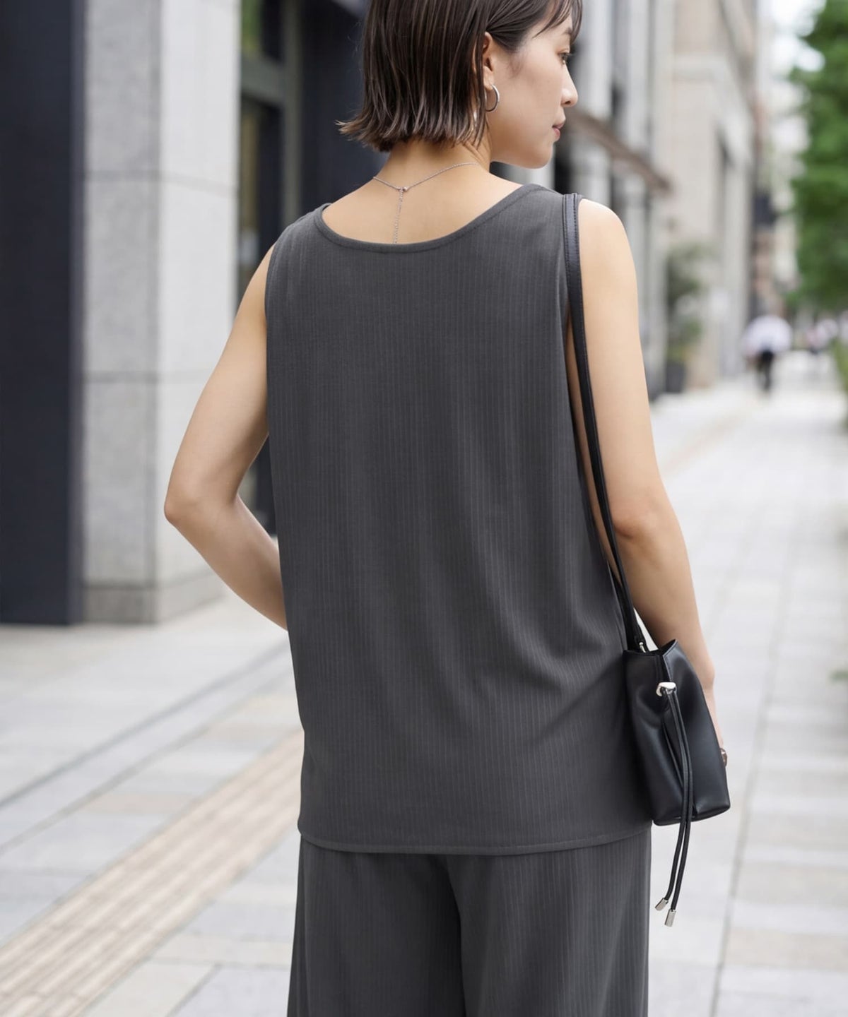 着用イメージ 163cm チャコール