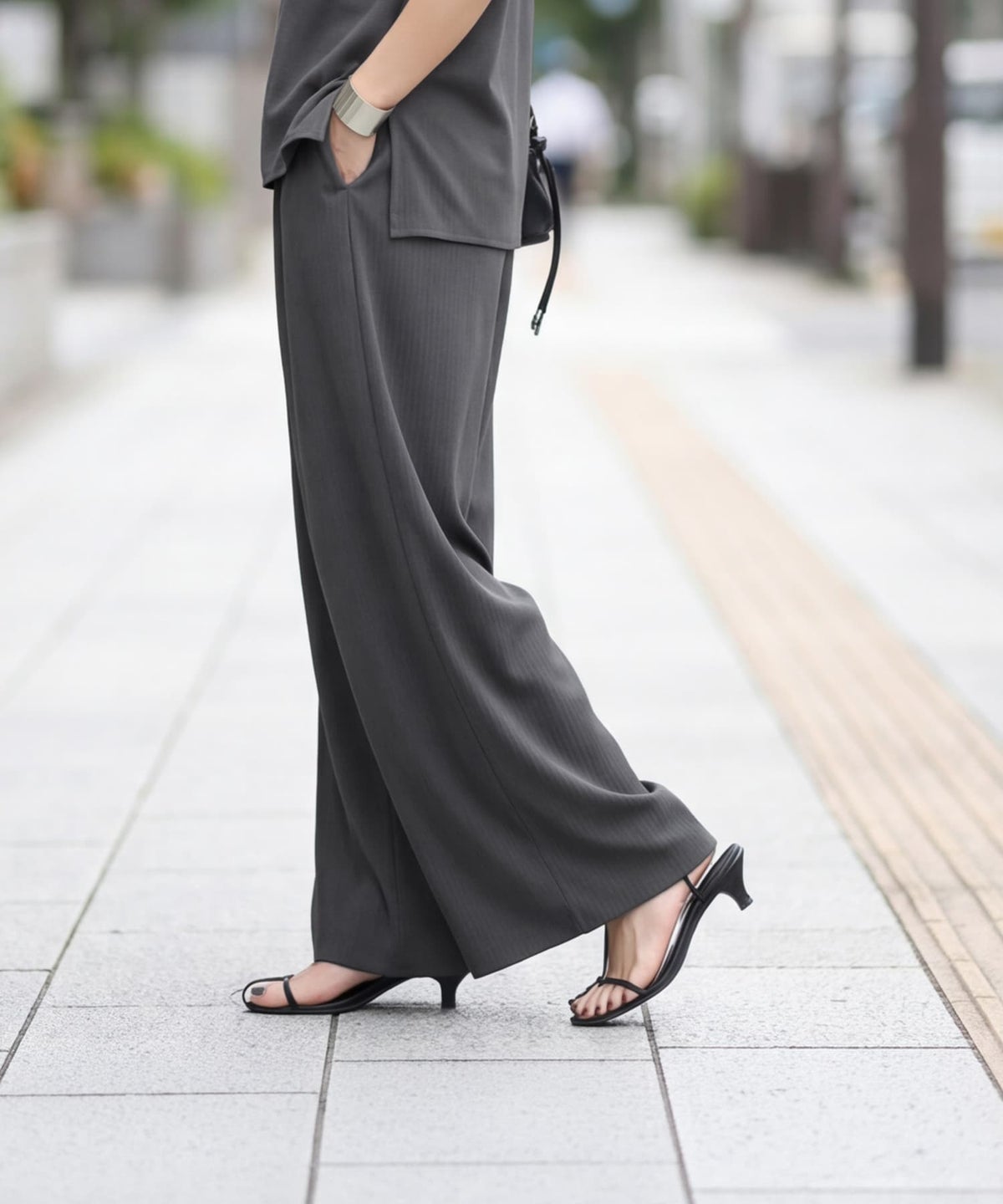 着用イメージ 163cm チャコール