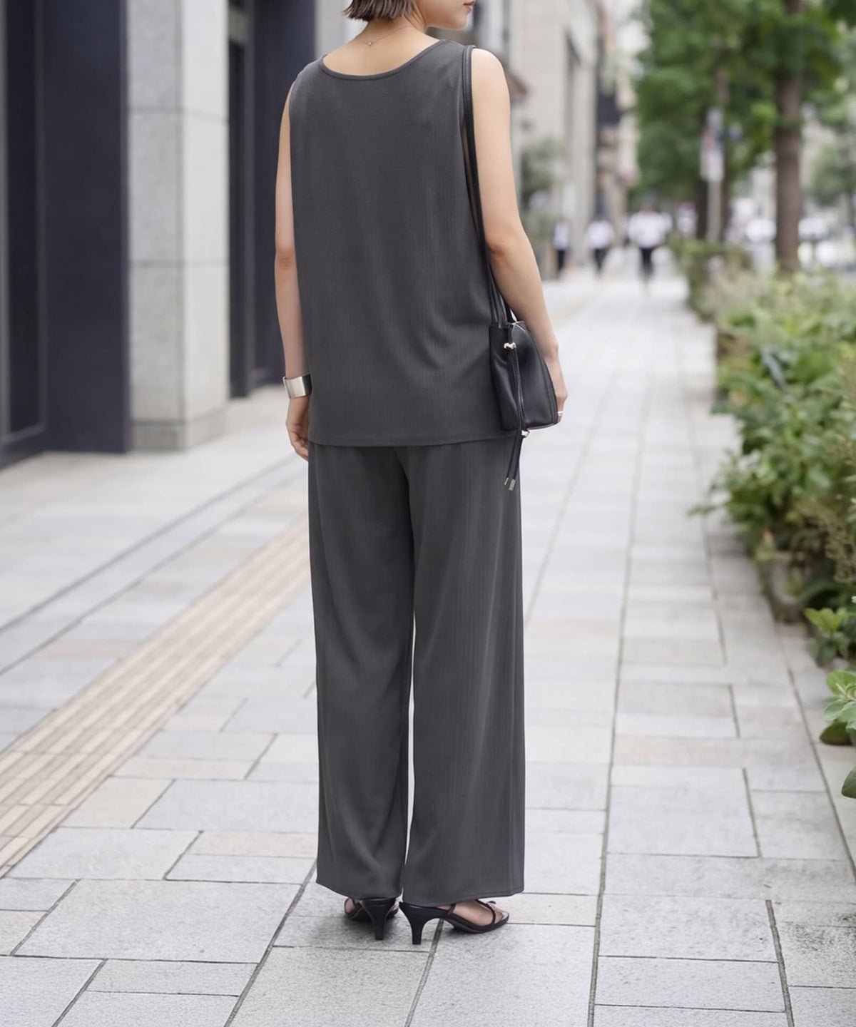 着用イメージ 163cm チャコール