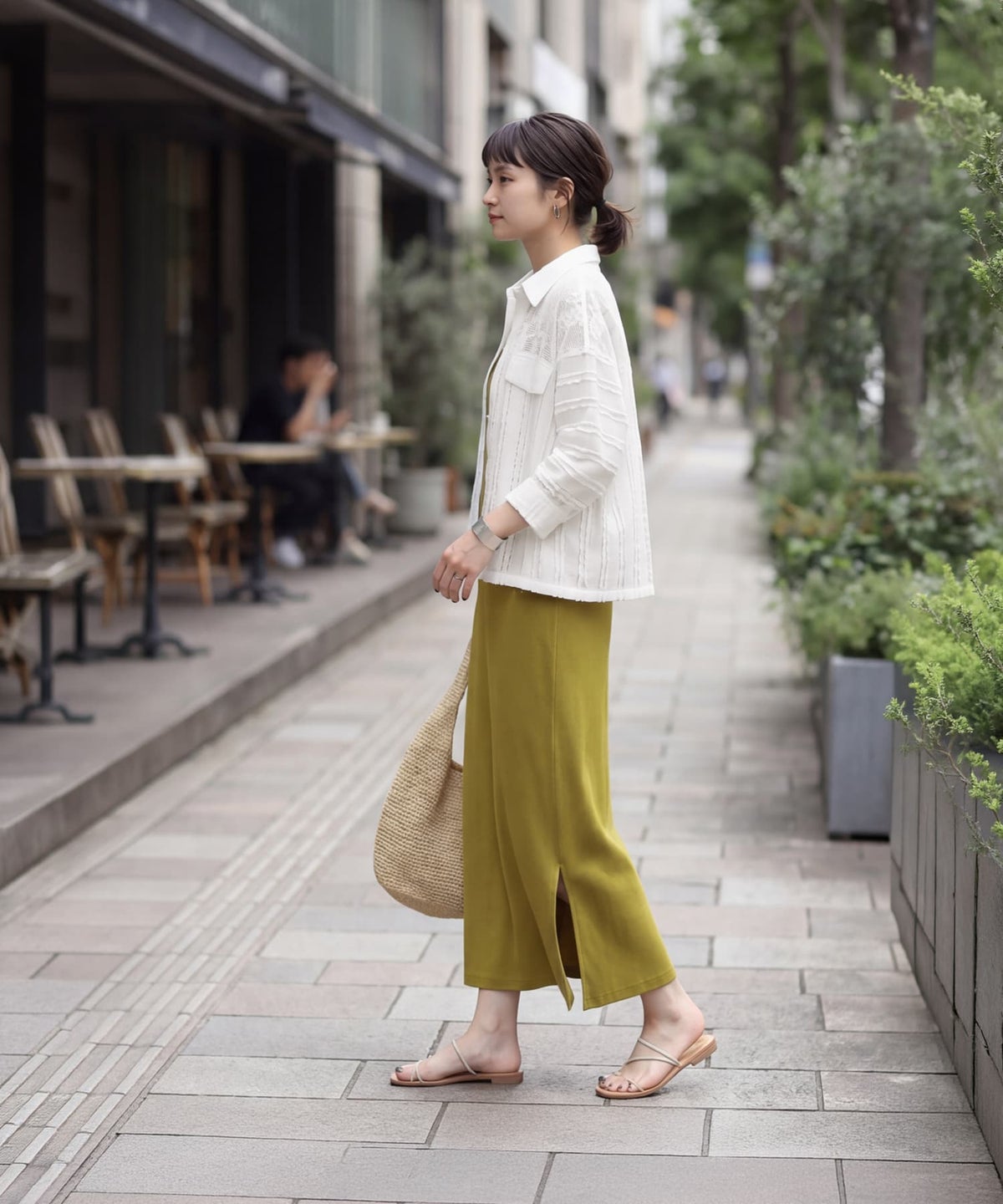 着用イメージ 163cm ホワイト