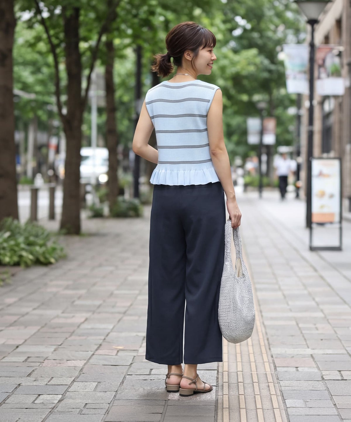 着用イメージ 163cm ネイビー 01