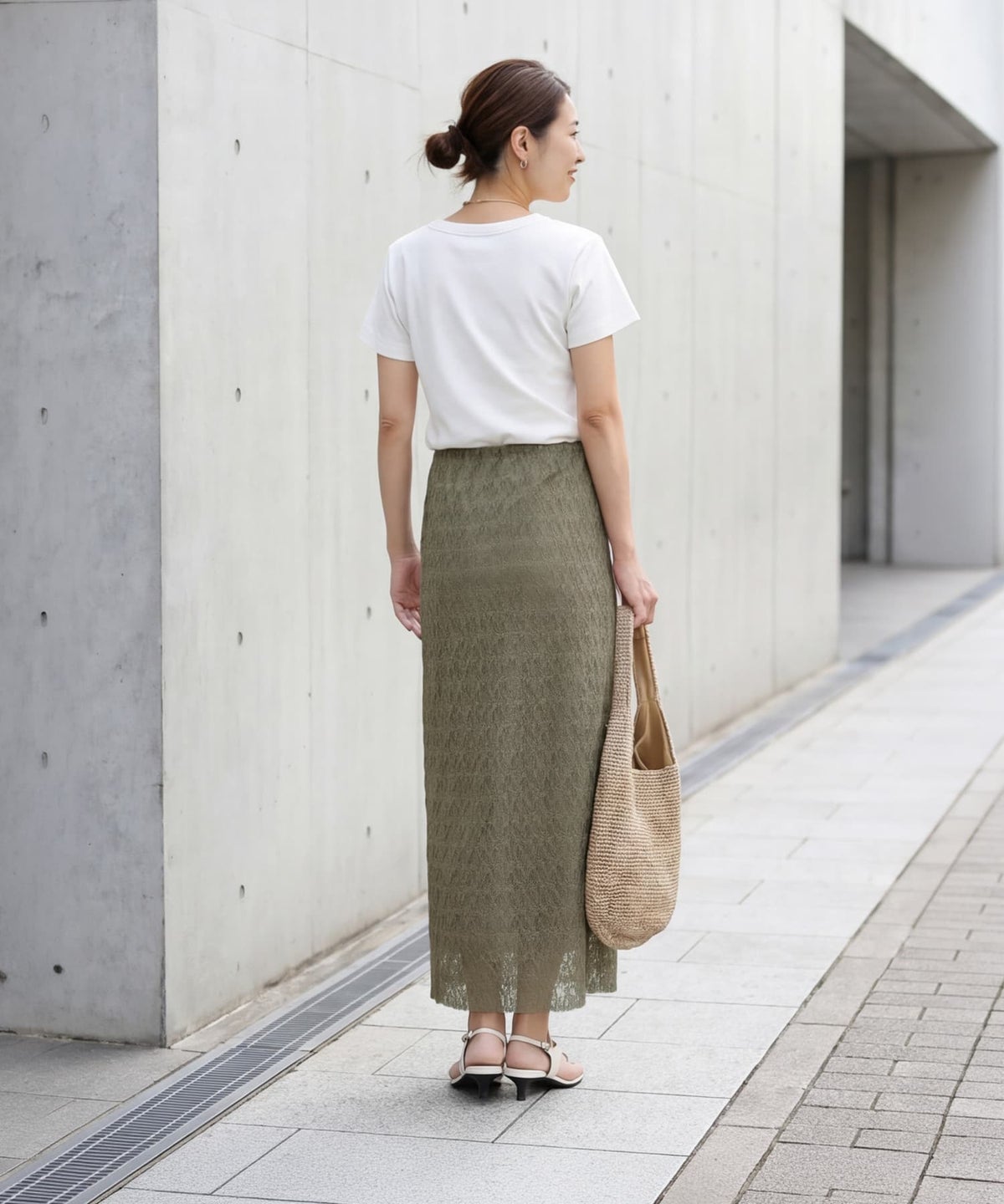 着用イメージ 163cm オリーブ