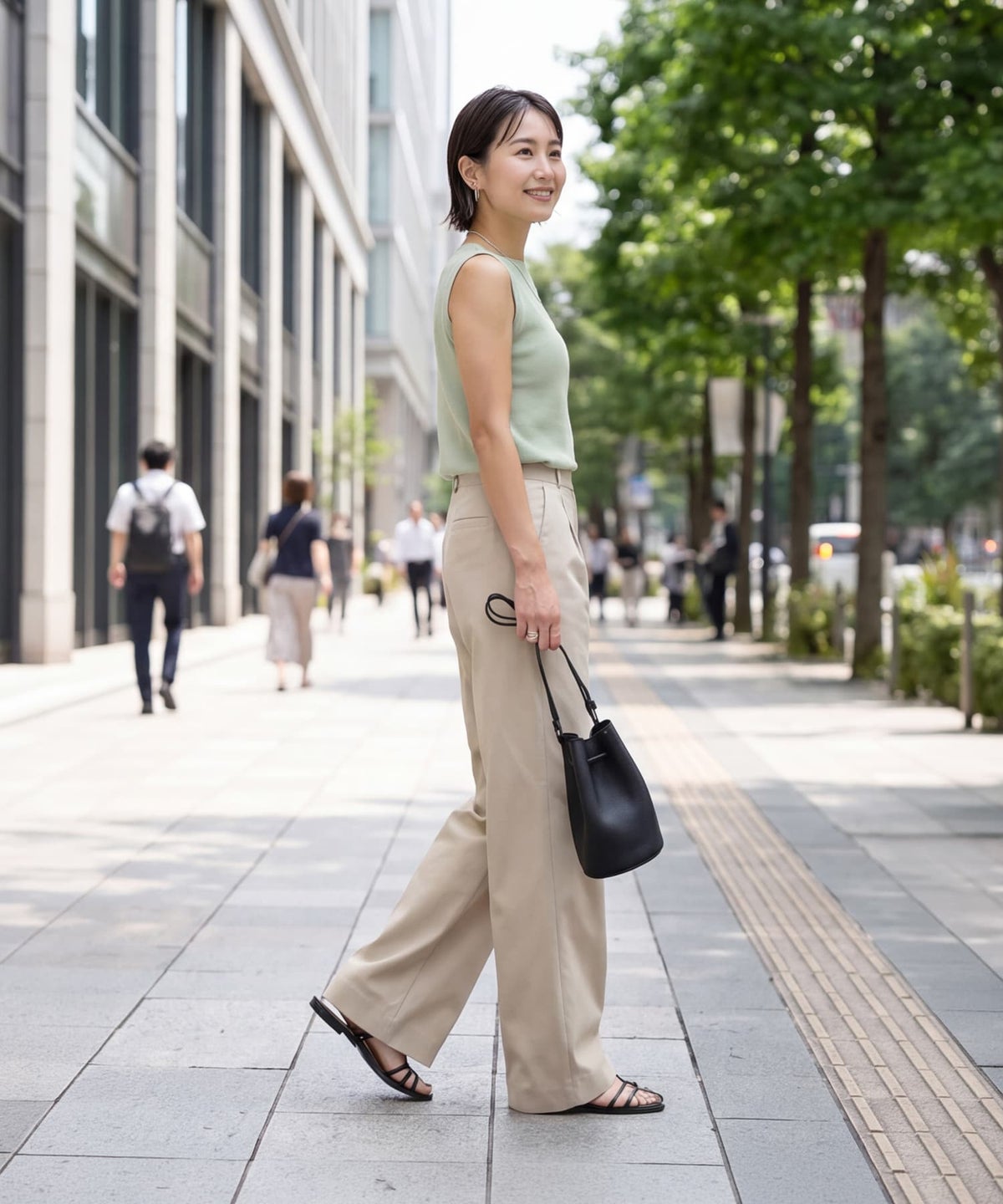 着用イメージ 163cm ミント