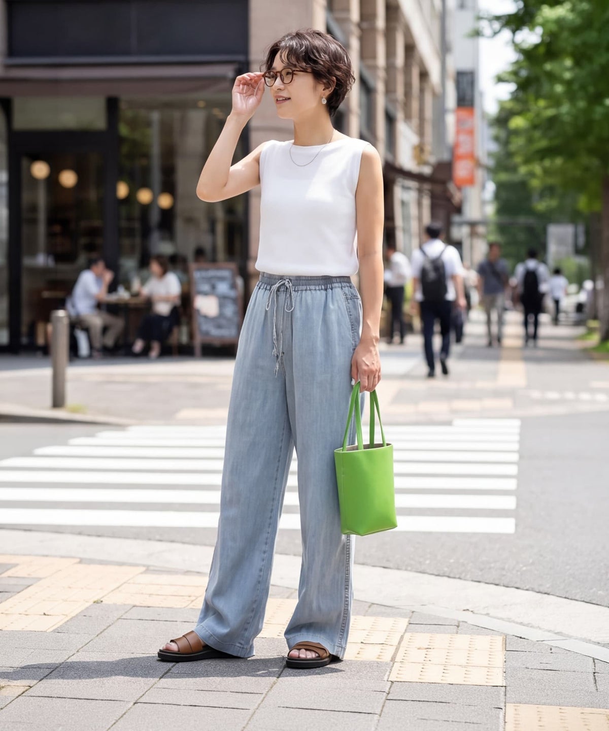 着用イメージ 163cm ミント