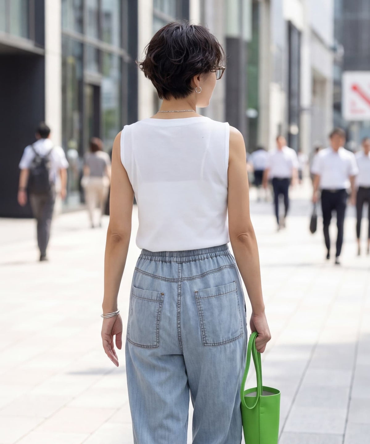 着用イメージ 163cm アイボリー
