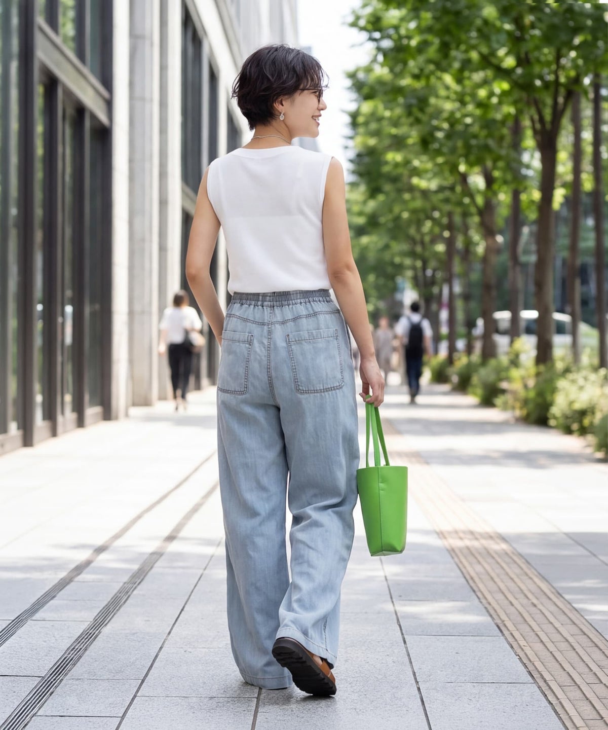 着用イメージ 163cm アイボリー