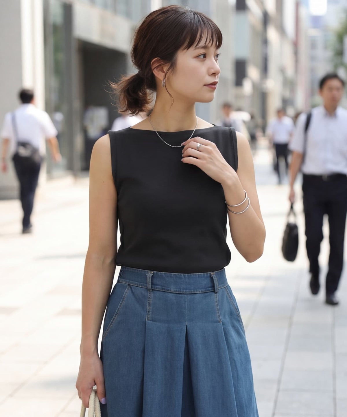 着用イメージ 163cm ブラック