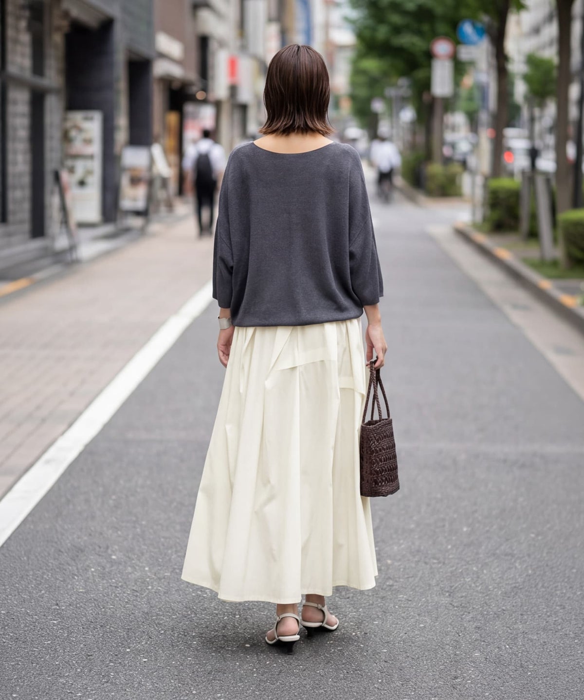 着用イメージ 163cm オフホワイト