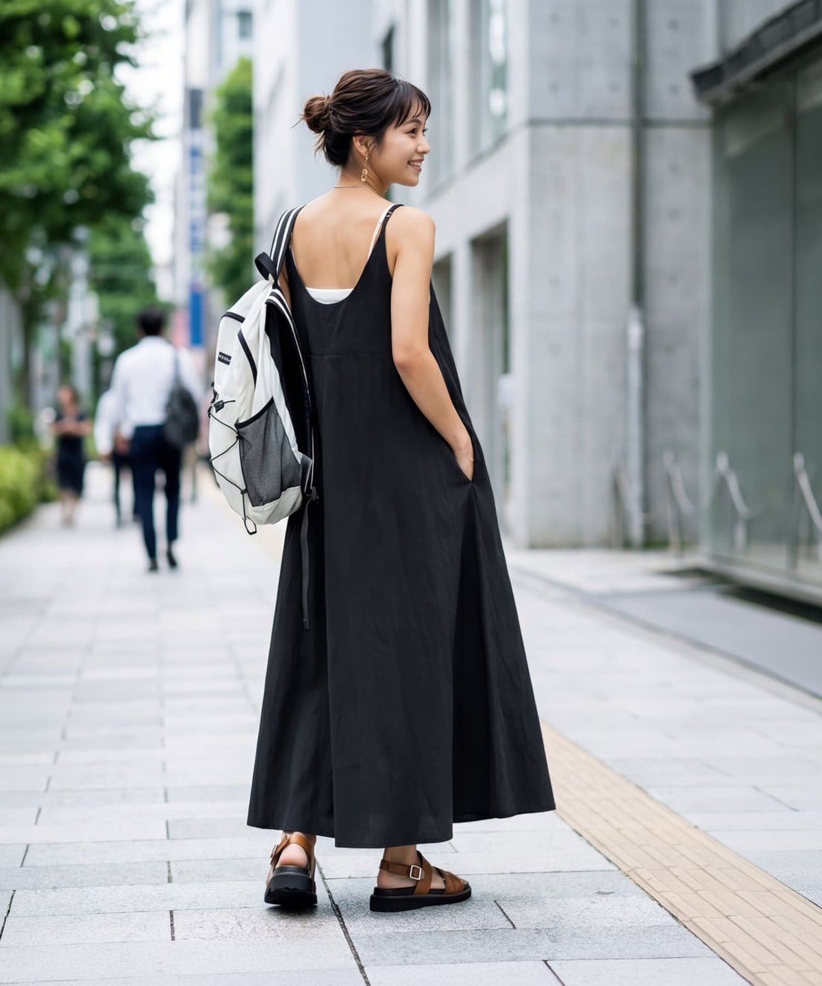 着用イメージ 163cm ブラック