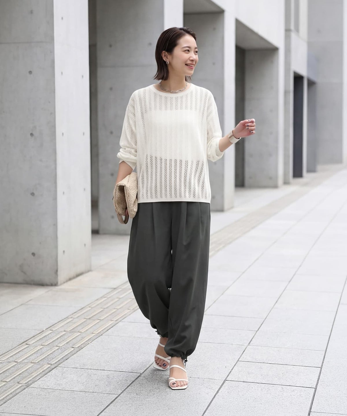 着用イメージ 163cm チャコール