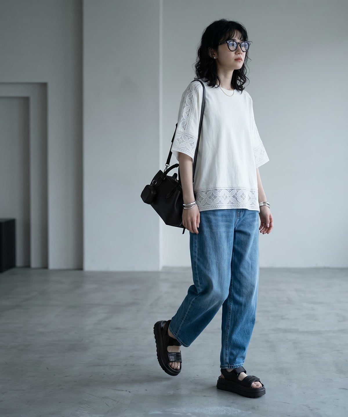 着用イメージ 168cm ホワイト
