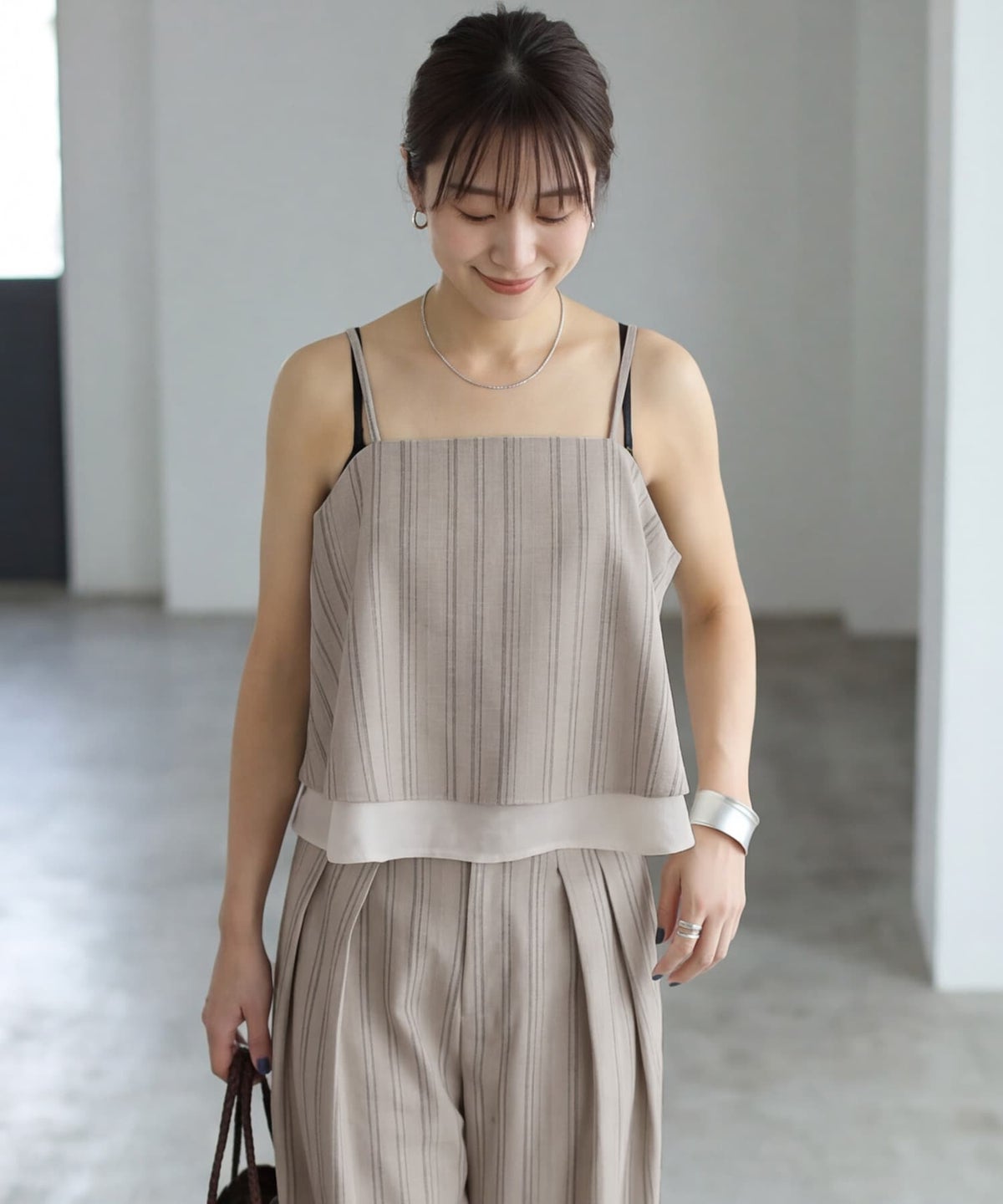 着用イメージ 163cm サンドベージュ