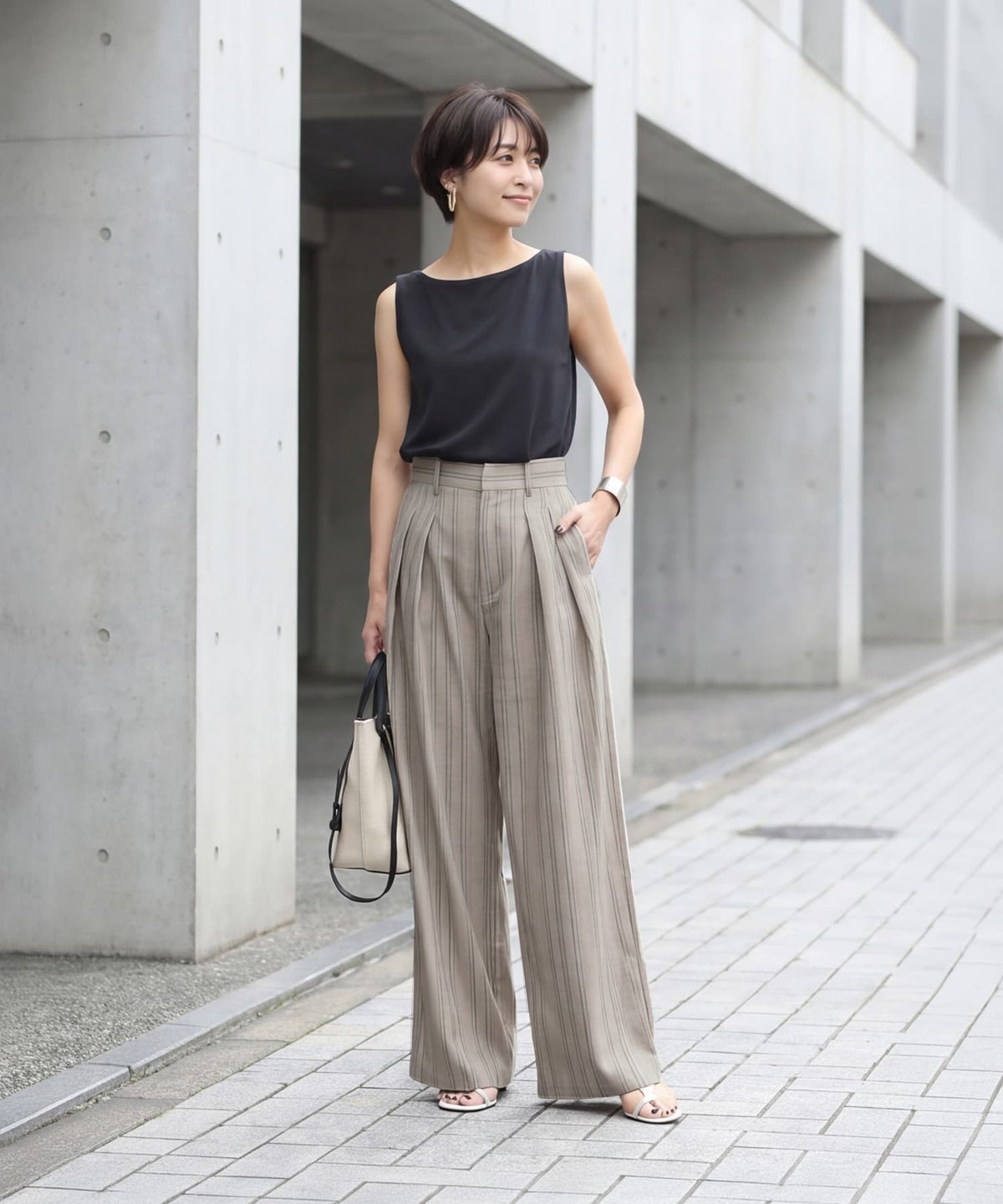 着用イメージ 163cm サンドベージュ