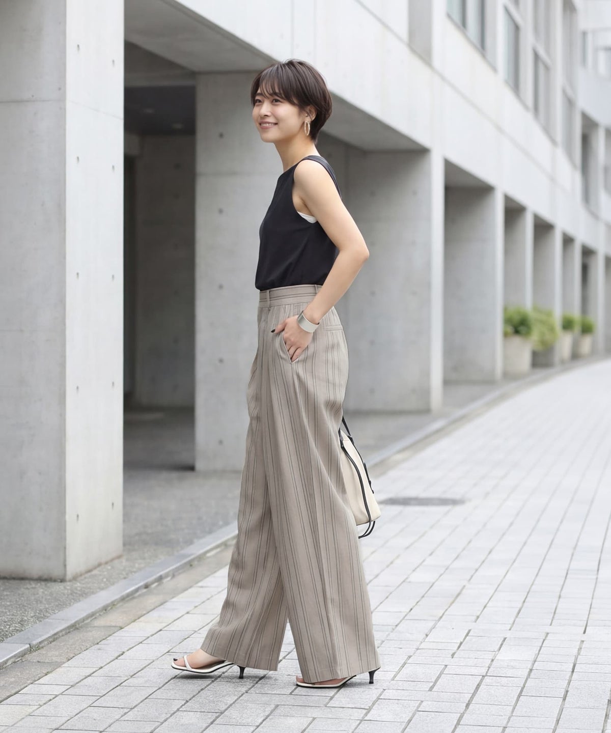着用イメージ 163cm サンドベージュ