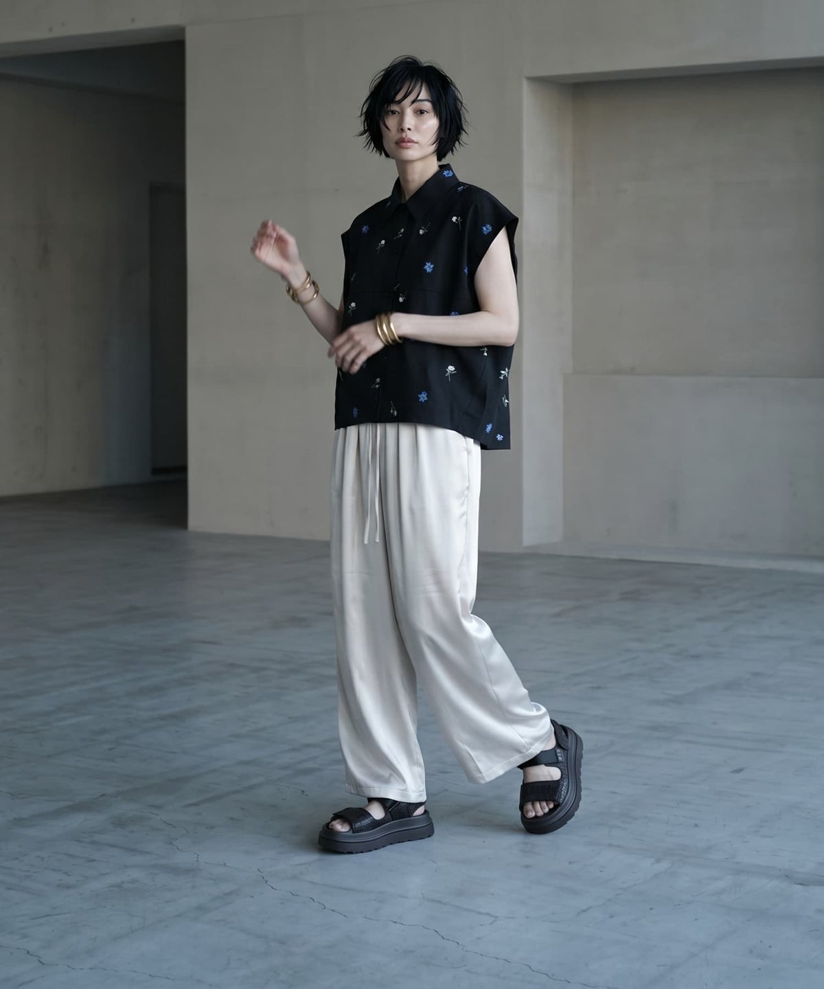 着用イメージ 170cm ブラック