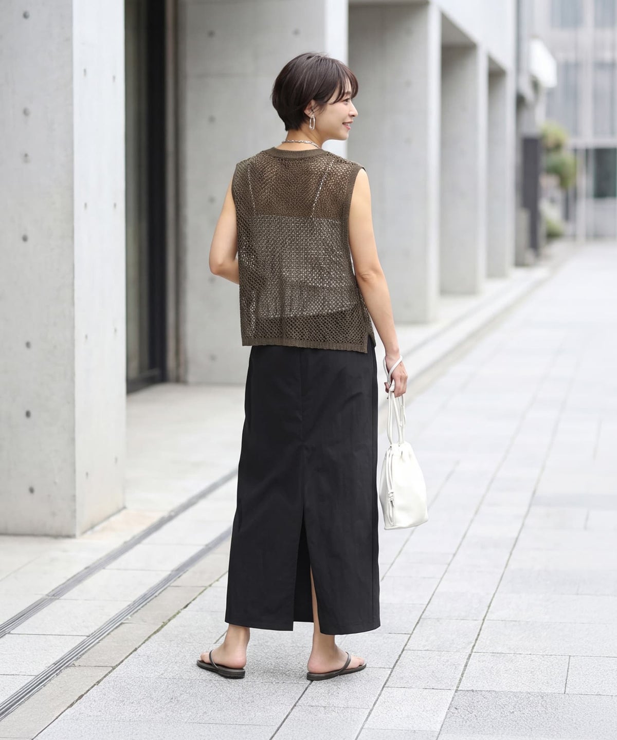 着用イメージ 163cm ブラック