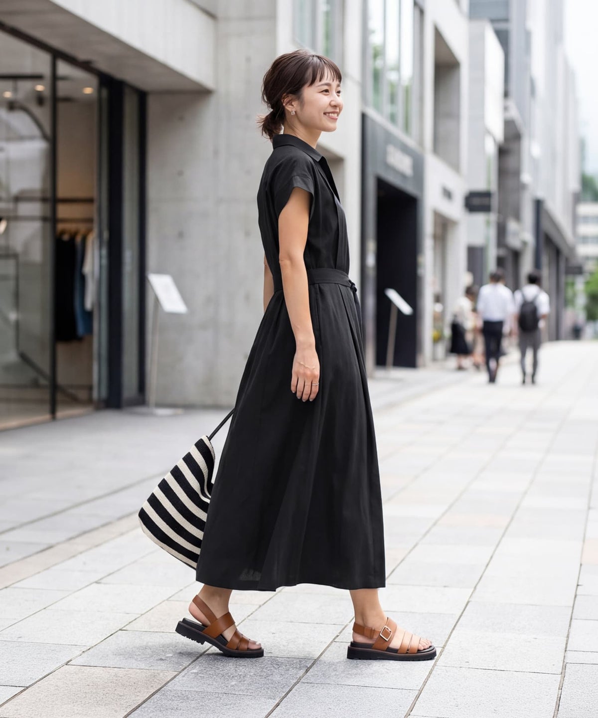 着用イメージ 163cm ブラック