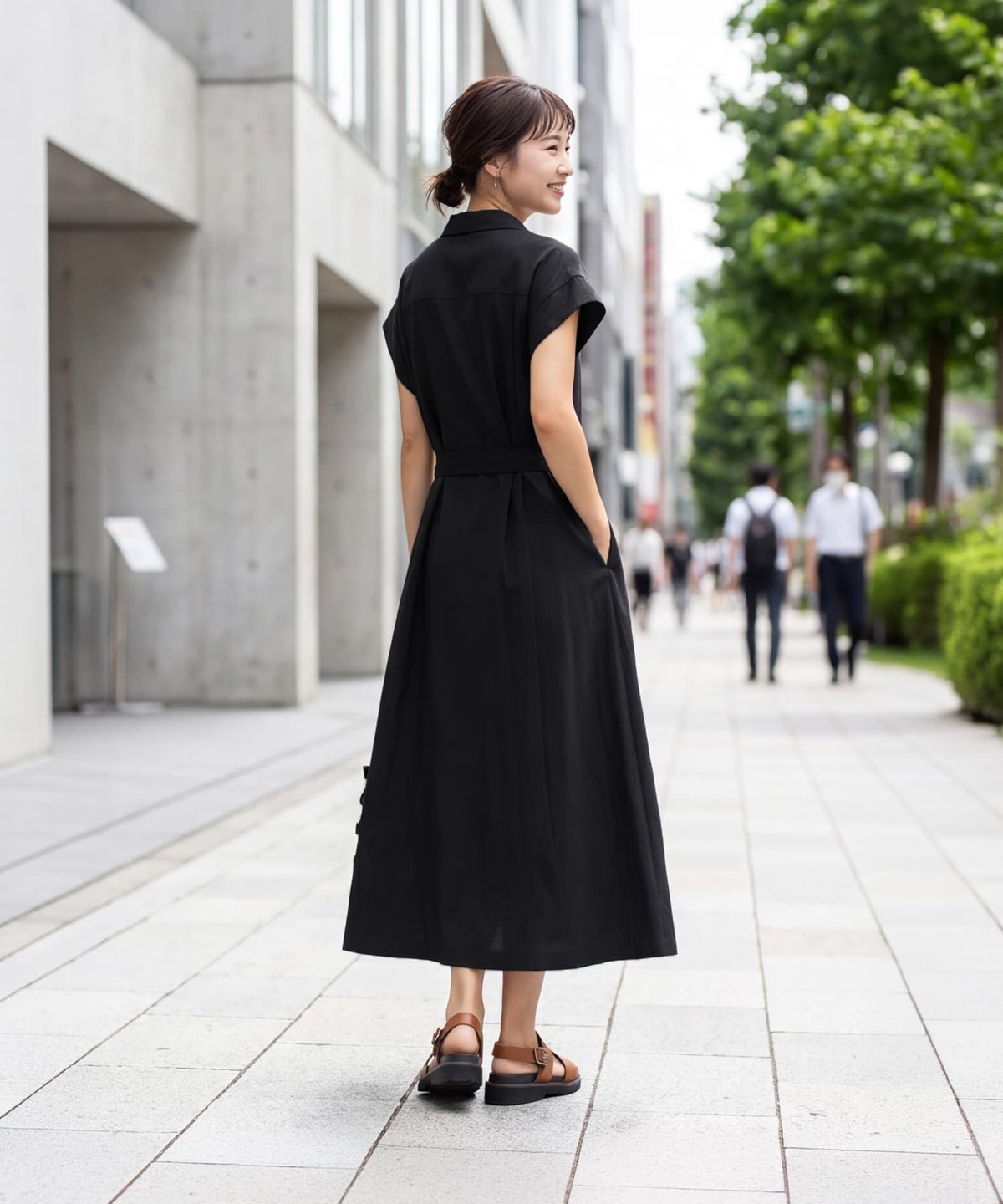 着用イメージ 163cm ブラック