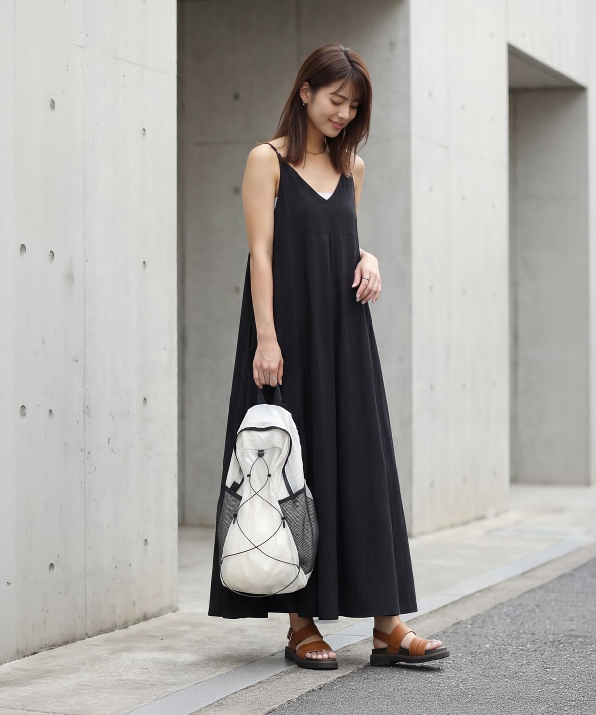 着用イメージ 163cm ホワイト